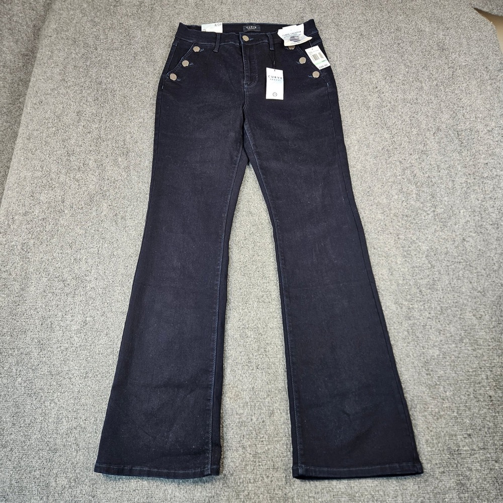 Curve Appeal Curve Creator Bootcut Jeans Rinse Dark Wash Size 8/29 VFM00963X